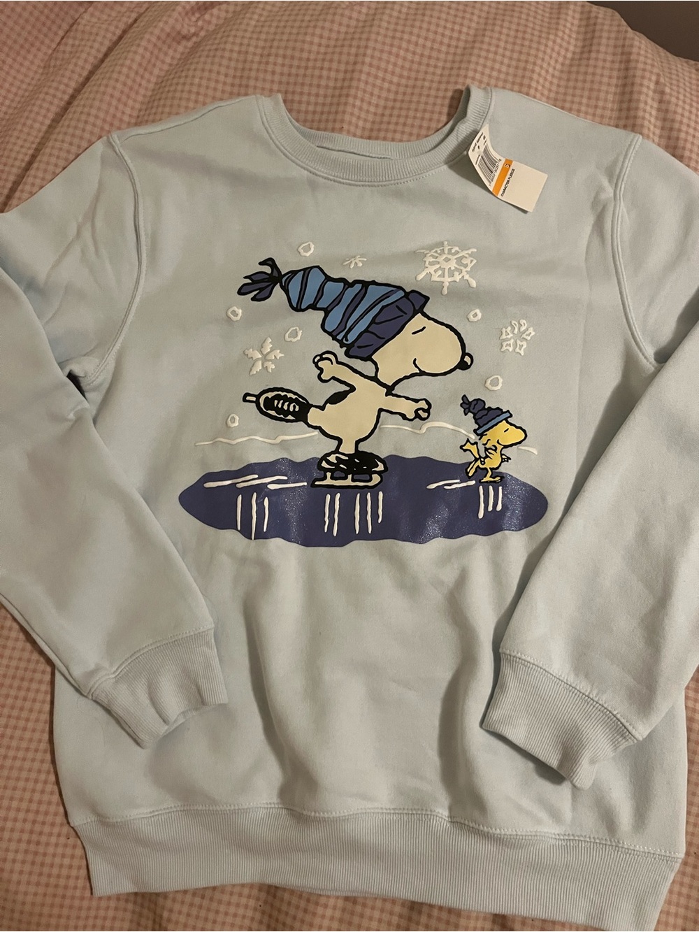Peanuts Snoopy Light Blue Graphic Sweatshirt - Girls Sweater